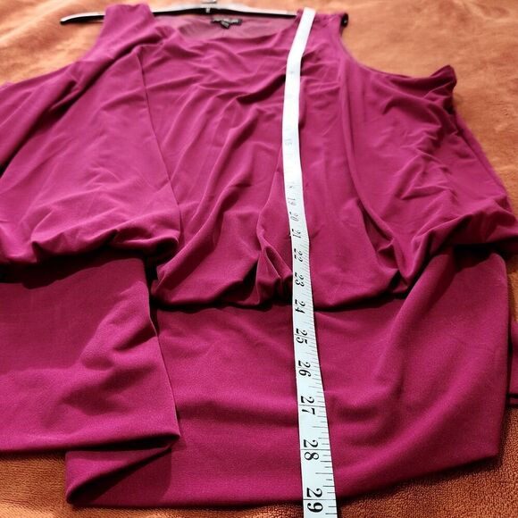 Lane Bryant Sleeveless Top Womens 22/24 Relaxed Elastic Waist Dark Fuchsia Color - Picture 6 of 8